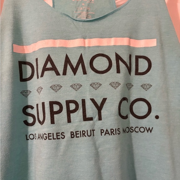 Diamond Supply Co. Teal Graphic Tank Top - Picture 2 of 5